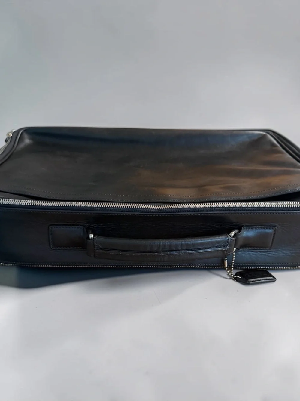 Vintage 1999 Coach Leather Briefcase 5116 • Original Lock • Shoulder Strap • Mul